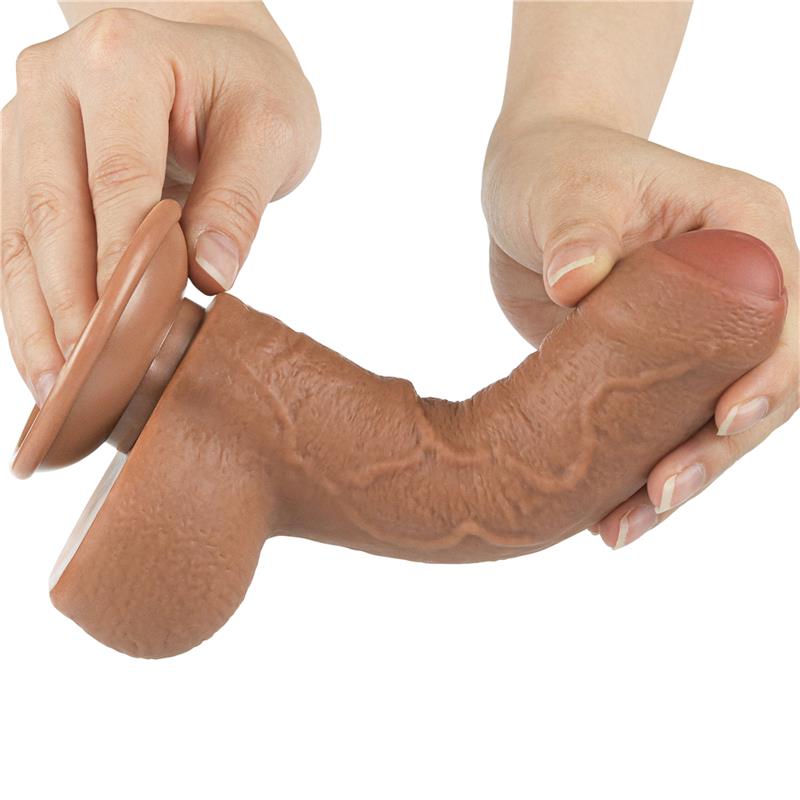Dildo con Piel Retractil 7 Bronceado - Imagen 8