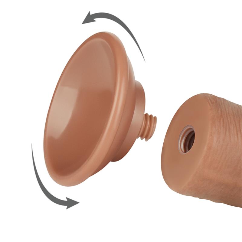 Dildo con Piel Retractil 8 Bronceado - Imagen 6