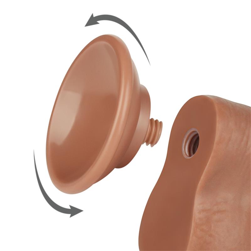 Dildo con Piel Retractil 8 Bronceado - Imagen 7