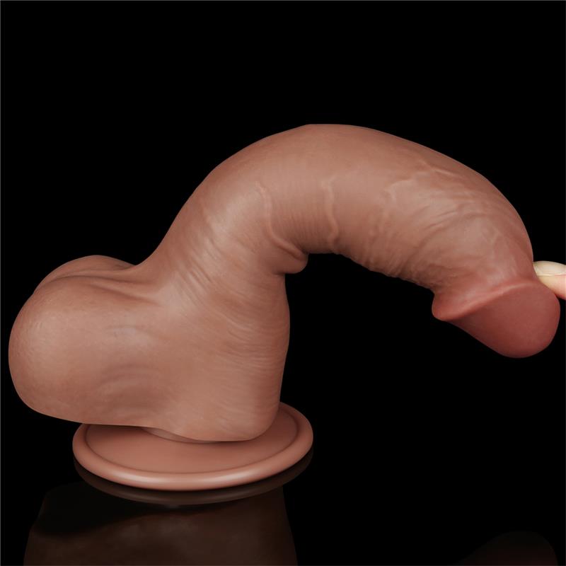 Dildo con Piel Retractil 8 Bronceado - Imagen 8