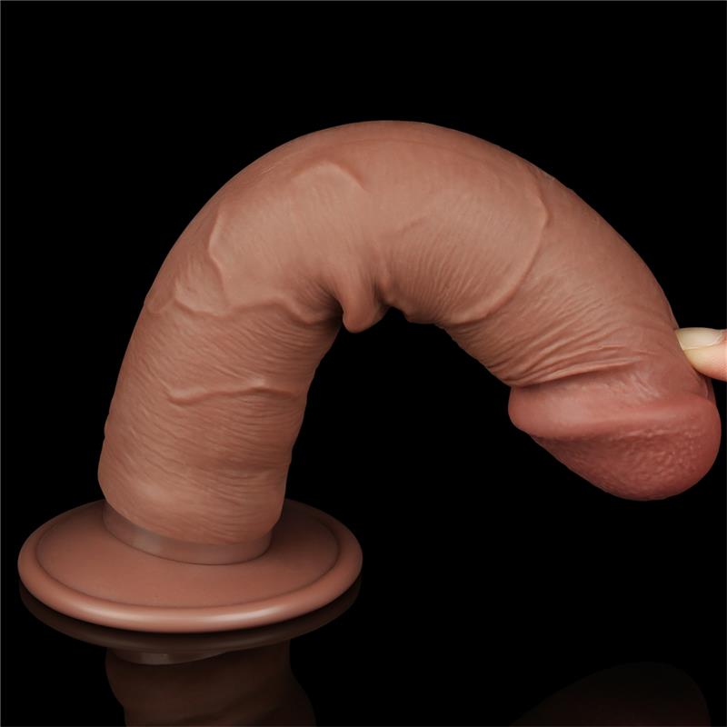 Dildo con Piel Retractil 8 Bronceado - Imagen 12