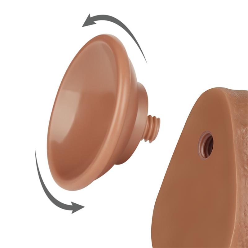 Dildo con Piel Retractil 8.5 Bronceado - Imagen 6