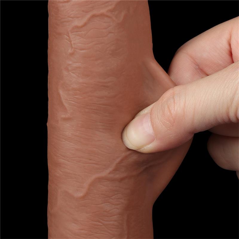 Dildo con Piel Retractil 9 Bronceado - Imagen 5