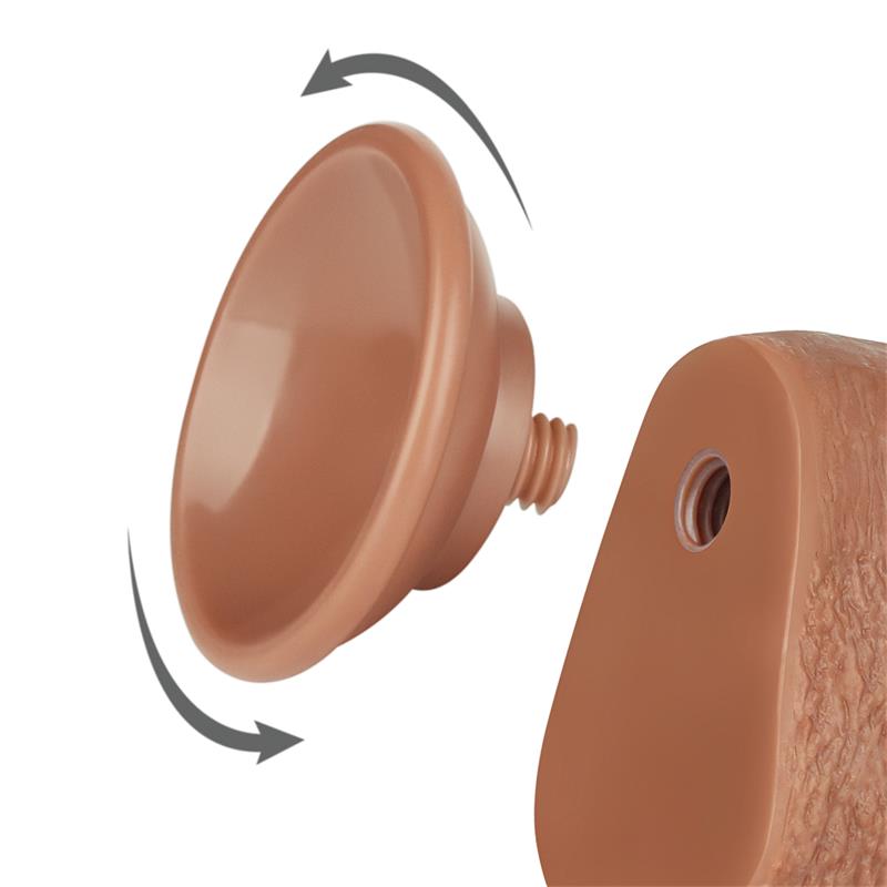 Dildo con Piel Retractil 9 Bronceado - Imagen 8