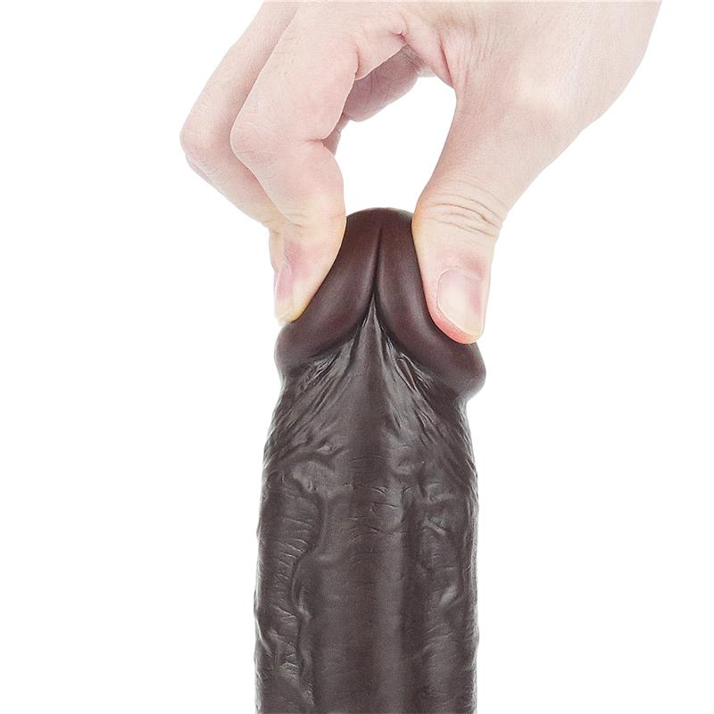 Dildo con Piel Retractil 9 Negro - Imagen 10