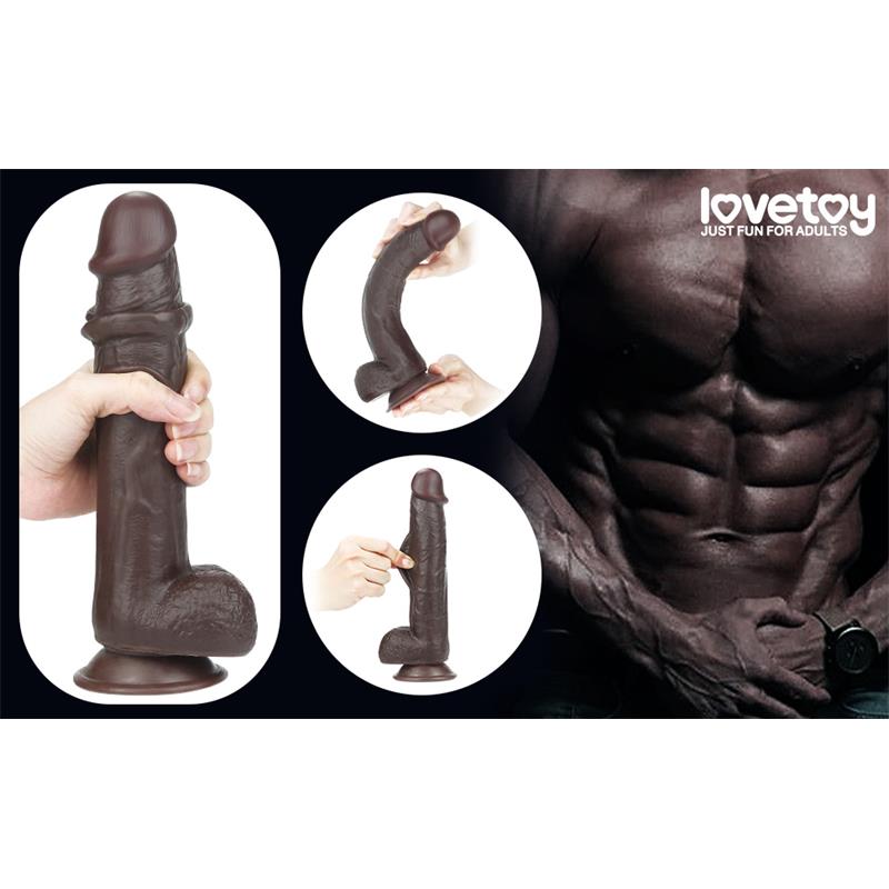 Dildo con Piel Retractil 9 Negro - Imagen 11