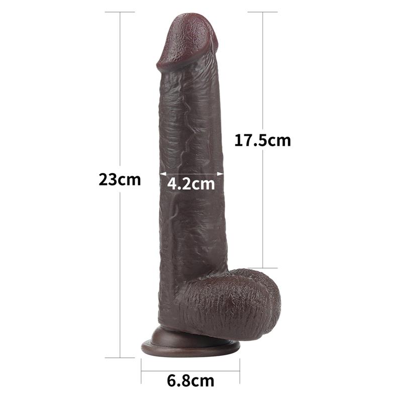 Dildo con Piel Retractil 9 Negro - Imagen 15
