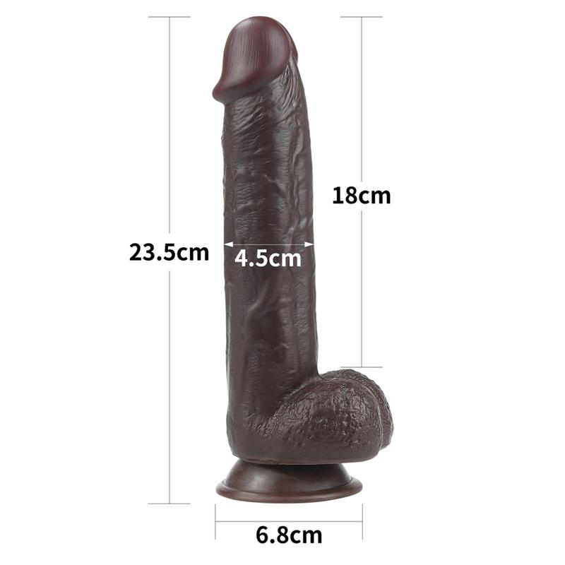 Dildo con Piel Retractil 9 Negro - Imagen 17