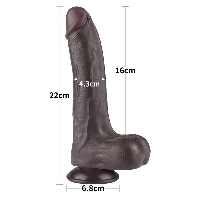 Dildo Dual Density Piel Deslizante Retractil 8.5 - Imagen 12