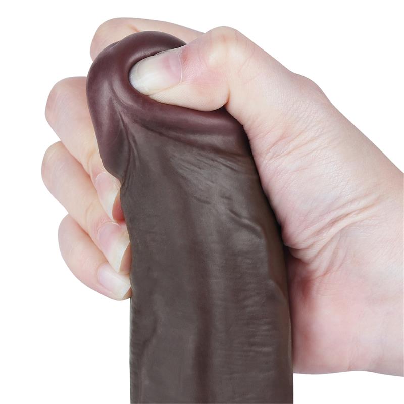 Dildo Dual Density Piel Deslizante Retractil 8.5 - Imagen 3