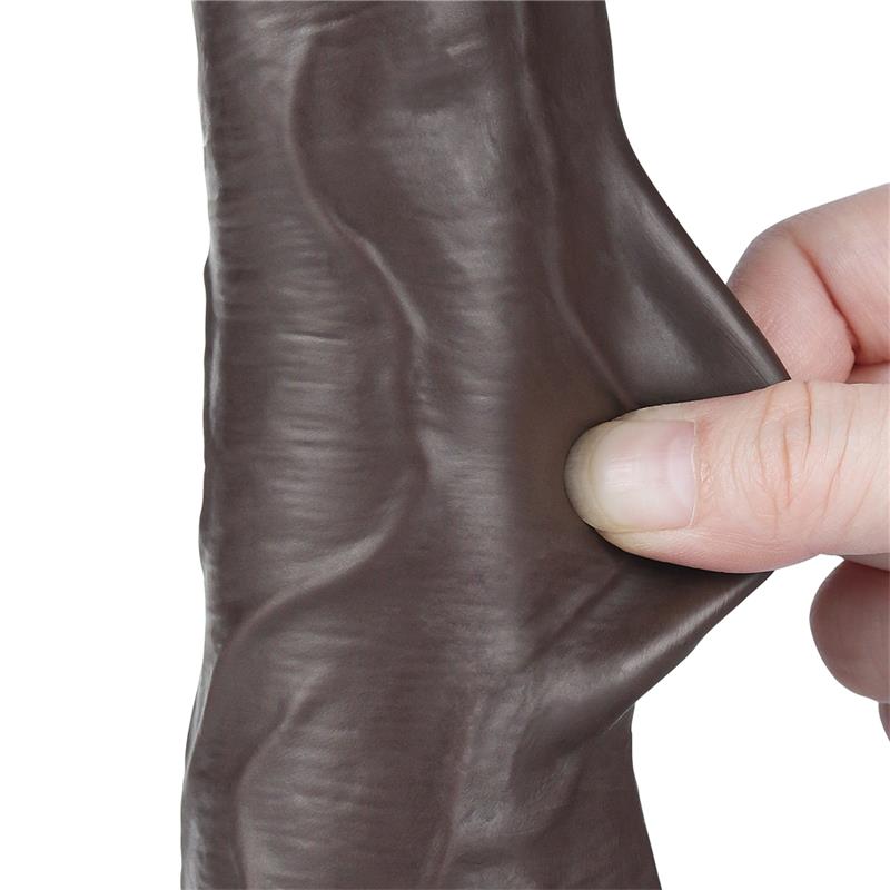Dildo Dual Density Piel Deslizante Retractil 8.5 - Imagen 6
