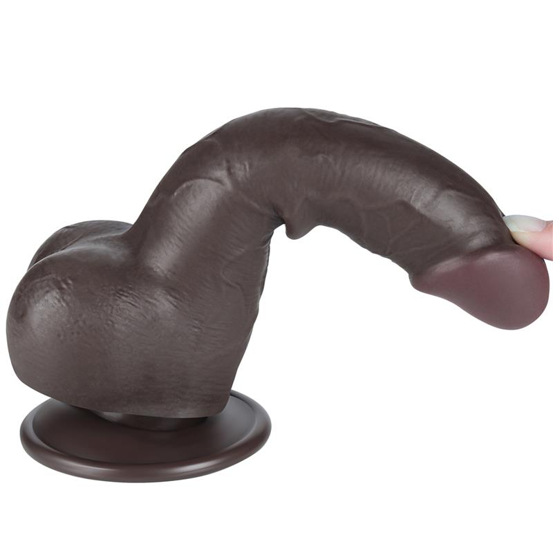 Dildo Dual Layer Piel Deslizante Retractil 7.5 - Imagen 12