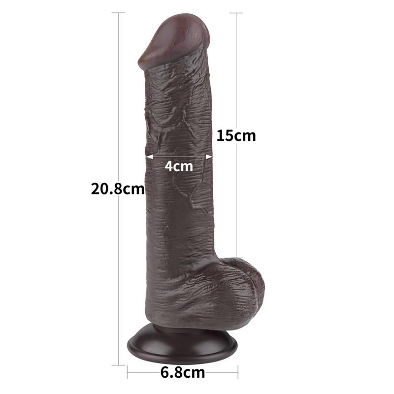 Dildo Dual Layer Piel Deslizante Retractil 8 - Imagen 10