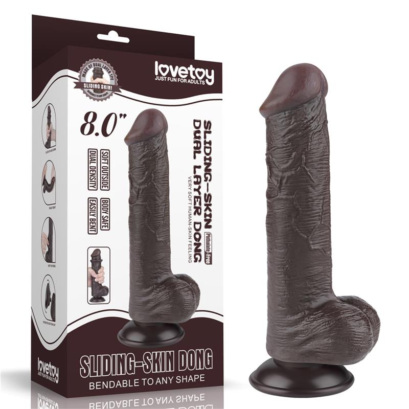 Dildo Dual Layer Piel Deslizante Retractil 8 - Imagen 4