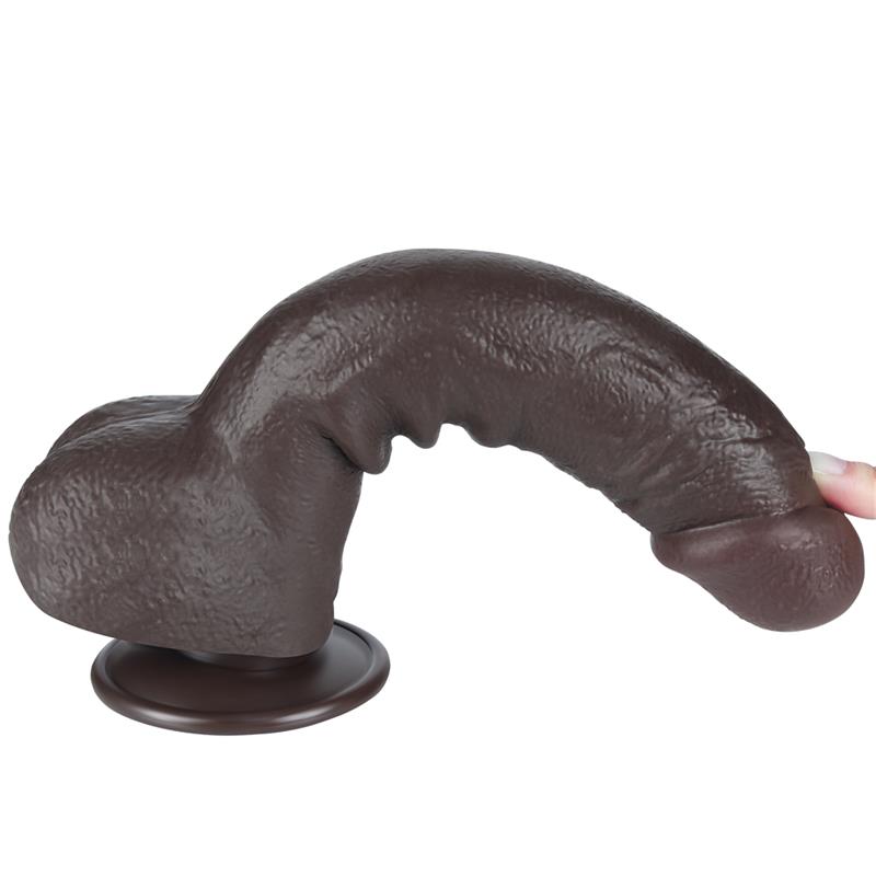 Dildo Dual Layer Piel Deslizante Retractil 9.5 - Imagen 8