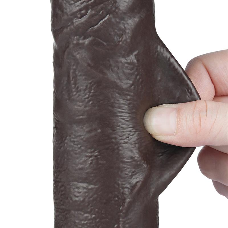 Dildo Dual Layer Piel Deslizante Retractil 9.5 - Imagen 10