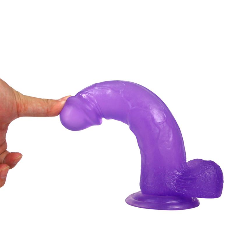 Dildo Jelly Studs 8 Púrpura - Imagen 5
