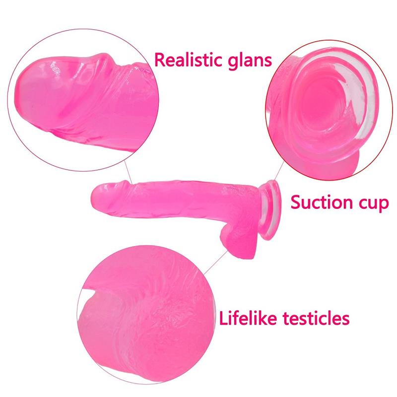 Dildo Jelly Studs 8 Rosa - Imagen 3