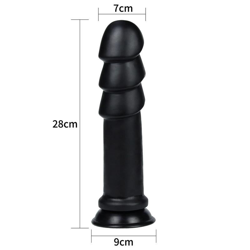 Dildo King Sized Anal Ripples 11.25 Negro - Imagen 3