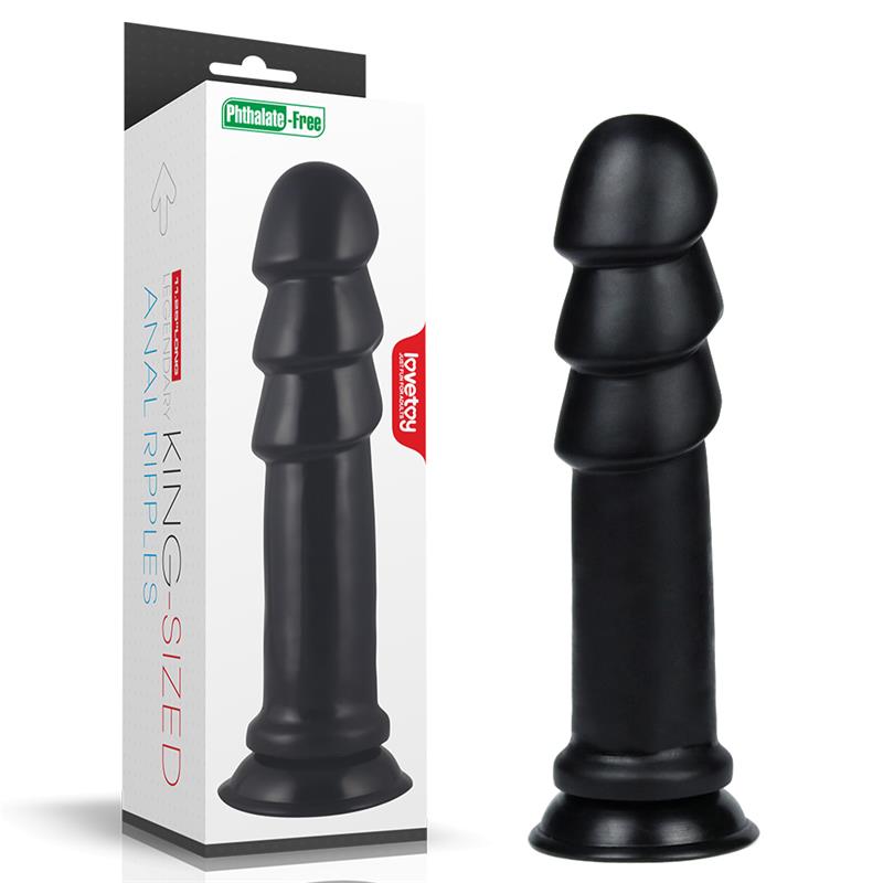 Dildo King Sized Anal Ripples 11.25 Negro - Imagen 8