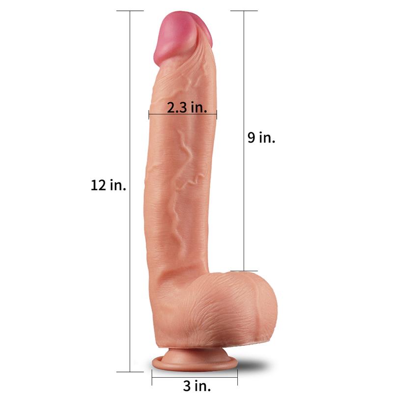 Dildo Nature 12 Dual Layer Natural - Imagen 3