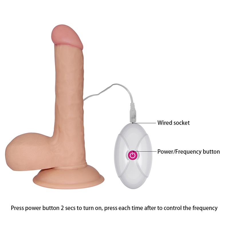 Dildo The Ultra Soft Dude con Vibración 7.5 Natural - Imagen 8