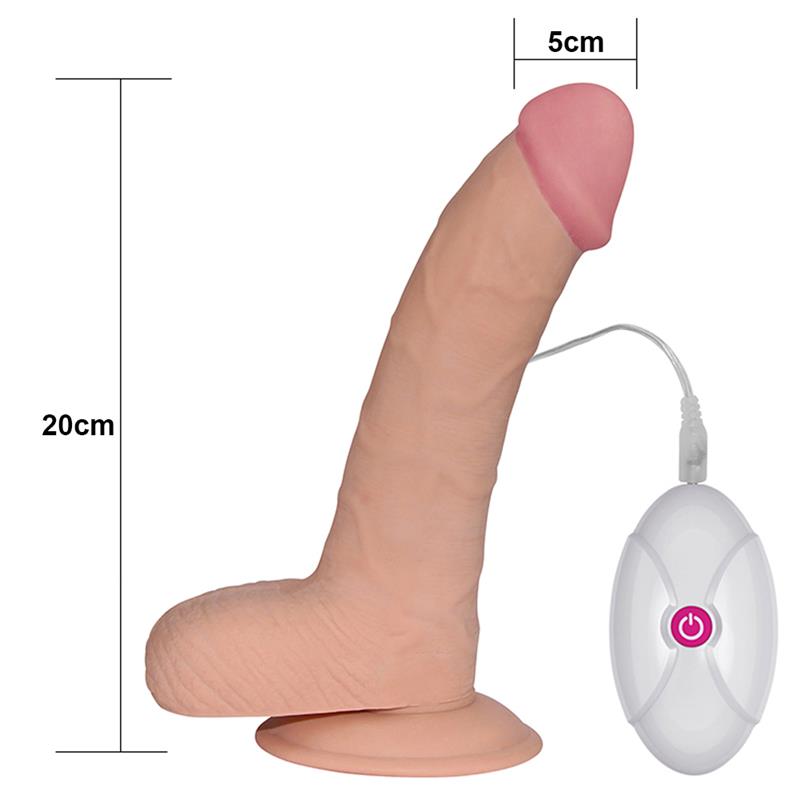 Dildo The Ultra Soft Dude con Vibración 8.8 Natural - Imagen 4