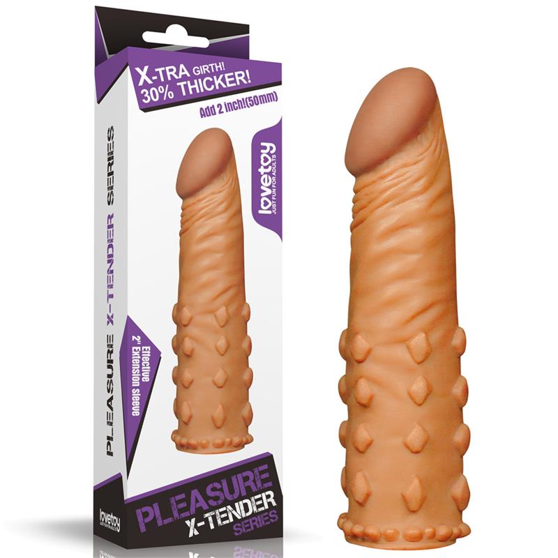 Funda para el Pene Add 2 Pleasure X Tender Marrón - Imagen 5
