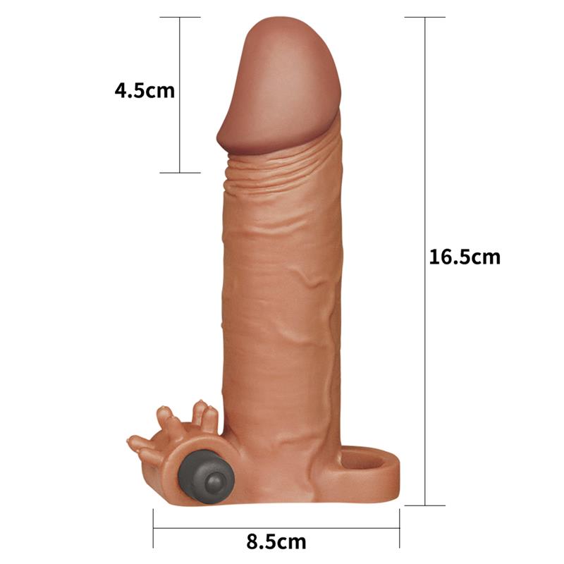 Funda para el Pene con Vibración Add 2 Pleasure X Tender Marrón - Imagen 4