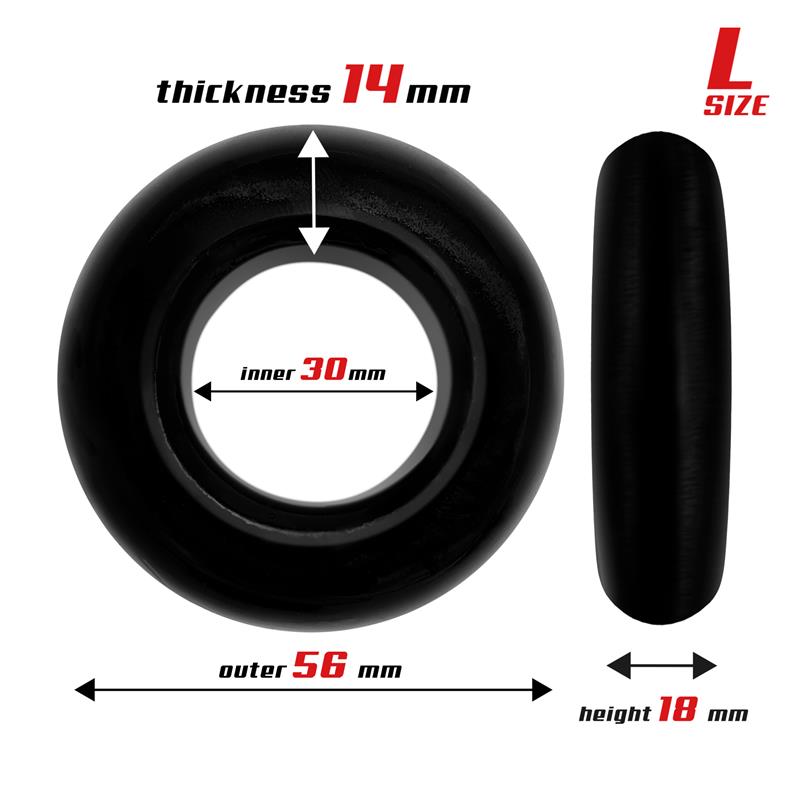 Set 3 Anillos para el Pene Flexibles Negros - Imagen 2