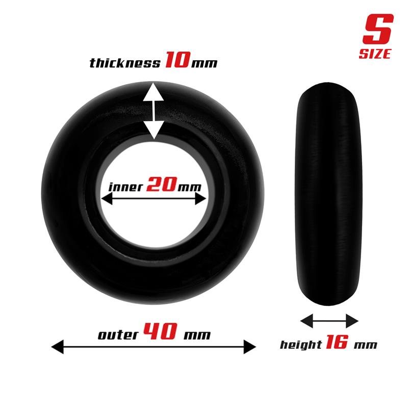 Set 3 Anillos para el Pene Flexibles Negros - Imagen 3