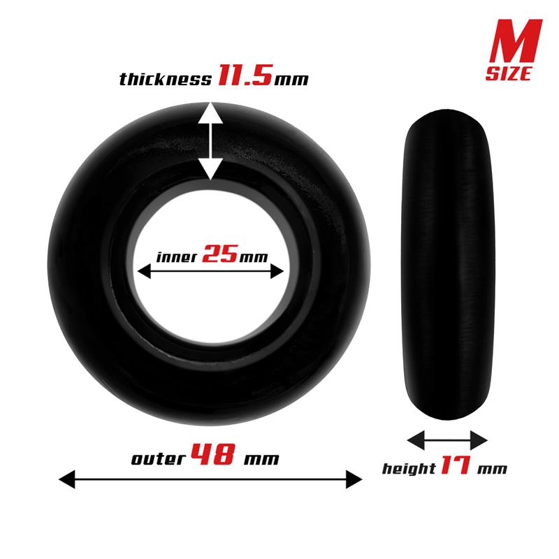 Set 3 Anillos para el Pene Flexibles Negros - Imagen 5
