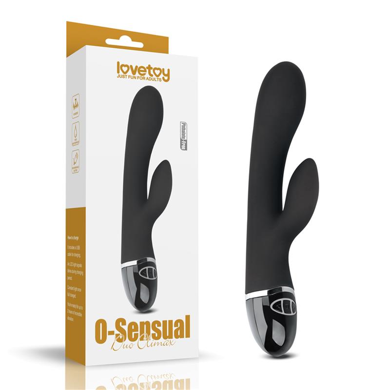Vibrador O-Sensual Clit Duo Climax Negro - Imagen 4