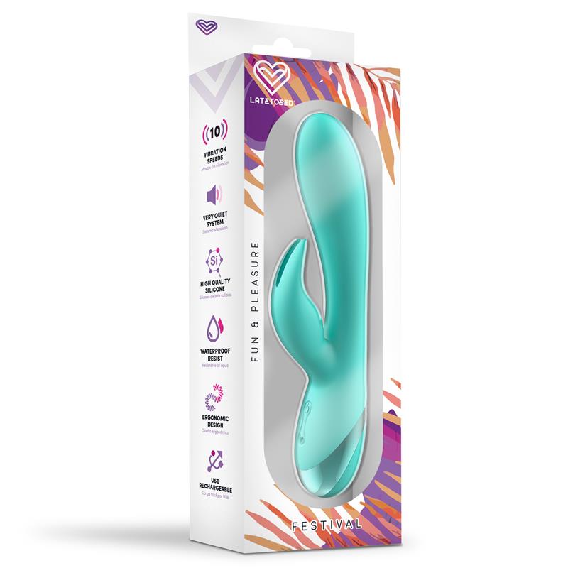 Vibrador Pertes USB Celeste - Imagen 4