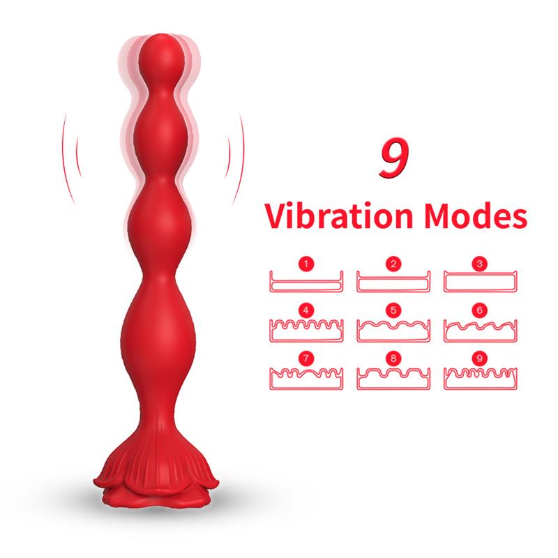 Cadena Anal con Vibración Base de Rosa - Imagen 12