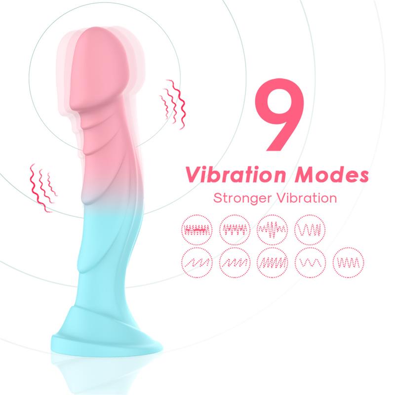 Dildo Bicolor con Vibración - Imagen 4