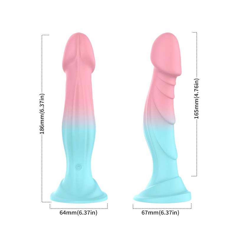 Dildo Bicolor con Vibración - Imagen 6
