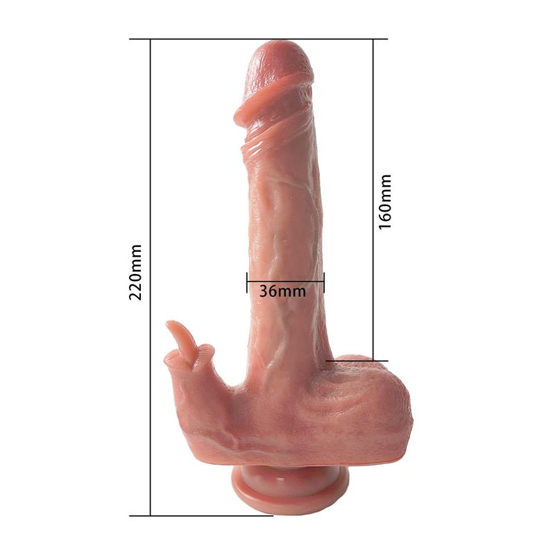 Dildo con Vibración, Thrusting y Calor 22 cm - Imagen 4