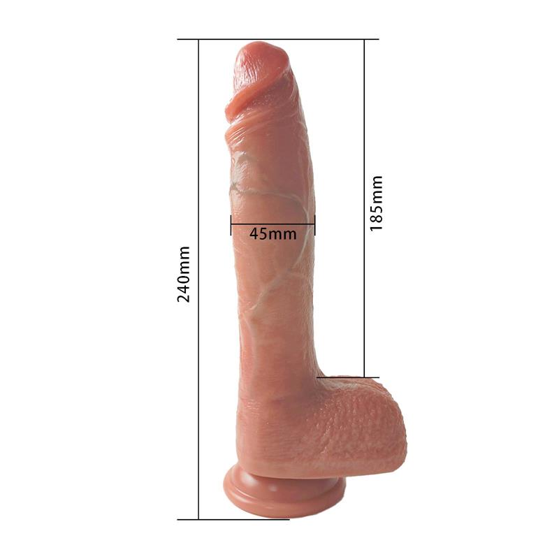 Dildo con Vibración, Thrusting y Calor 24 cm - Imagen 4