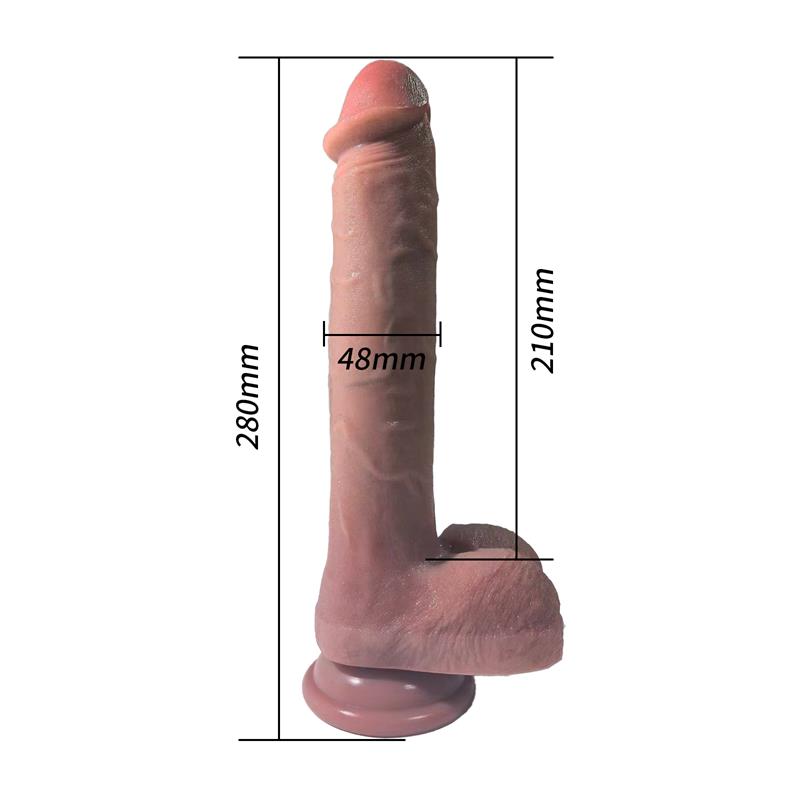 Dildo con vibración, Thrusting y Calor 28 cm - Imagen 4