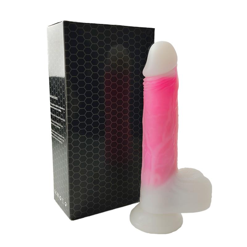 Dildo Doble Capa con Vibración, Thrusting y Calor 21.5 cm - Imagen 5