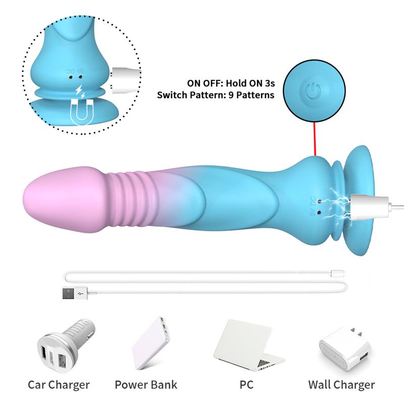 Dildo Vibrador con Thrusting y Ventosa 19.2 cm - Imagen 9