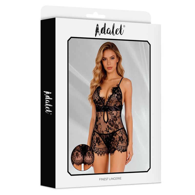 Fiora Babydoll y Tanga Negro - Imagen 4