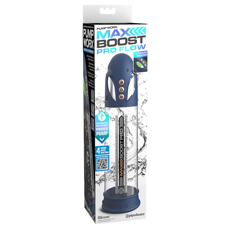 Masturbador Automático Max Boost Pro Flow Azul - Imagen 5