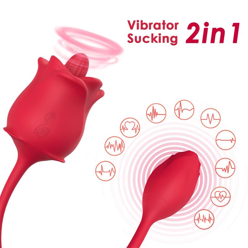 Rosa con Licking y Vibración USB - Imagen 4