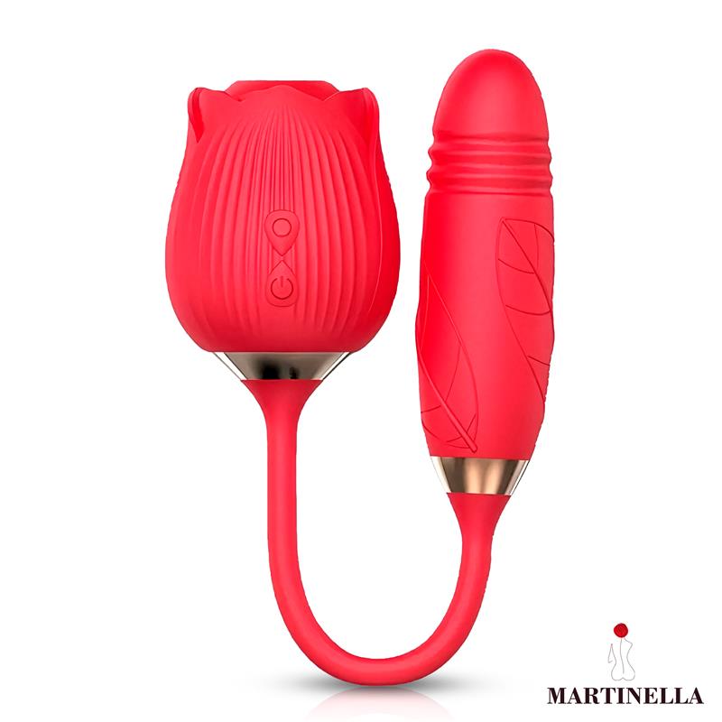 Rosa con Succión con huevo con Thrusting USB - Imagen 2