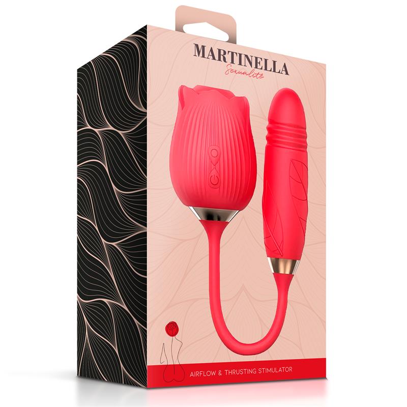 Rosa con Succión con huevo con Thrusting USB - Imagen 3