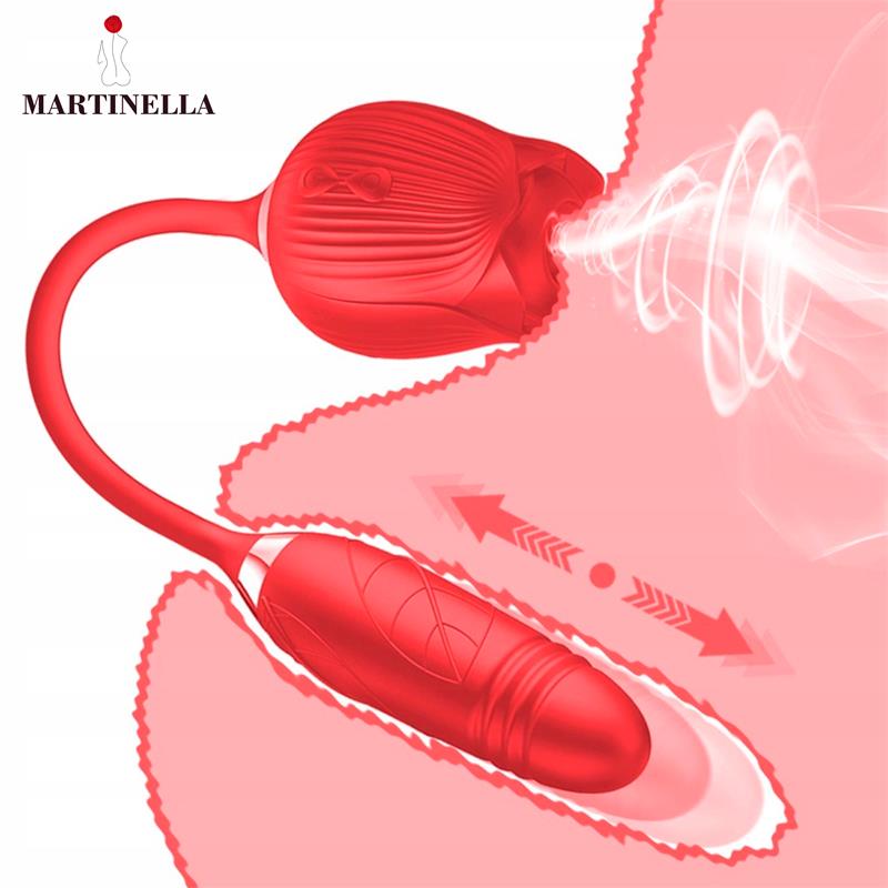 Rosa con Succión con huevo con Thrusting USB - Imagen 4