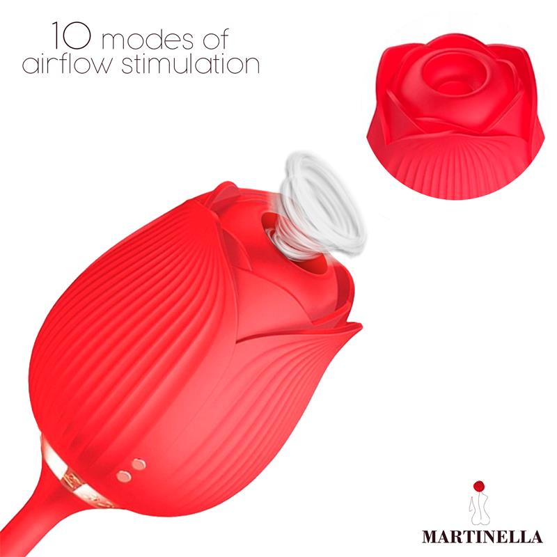 Rosa con Succión con huevo con Thrusting USB - Imagen 7