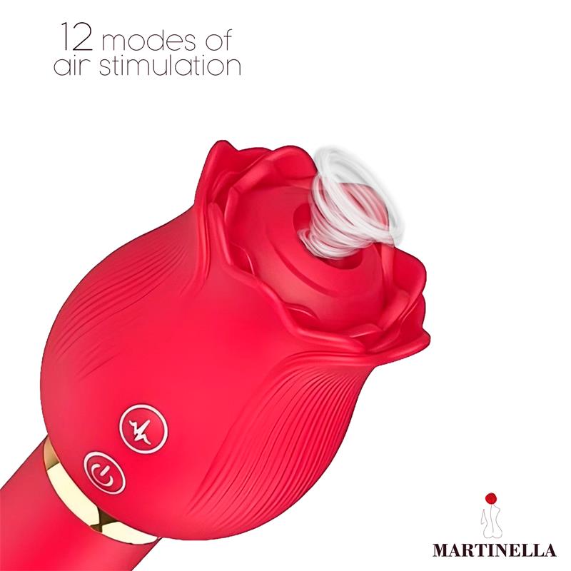 Rosa con Succion y Vibrador 2 en 1 - Imagen 4